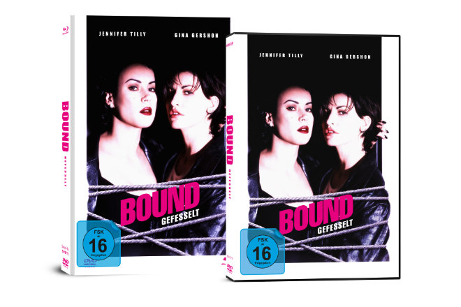 "Bound - Gefesselt" ist ab 20.09.2019 auf DVD und als 2-Disc Limited Collector`s Edition im Mediabook (Blu-ray + DVD) erhältlich.