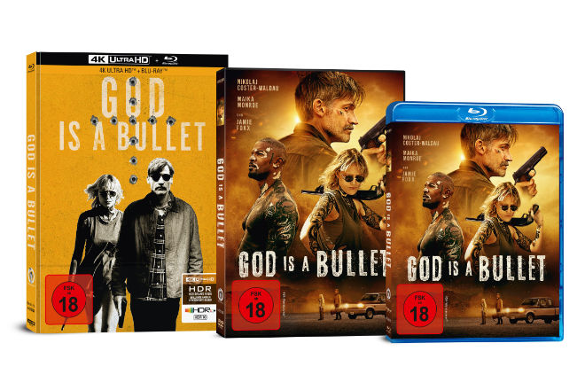 Den "God Is a Bullet - Director´s Cut" gibt es ab 16.11.2023 als DVD, als Blu-ray und als 2-Disc Limited Collector´s Edition im UHD-Mediabook. 