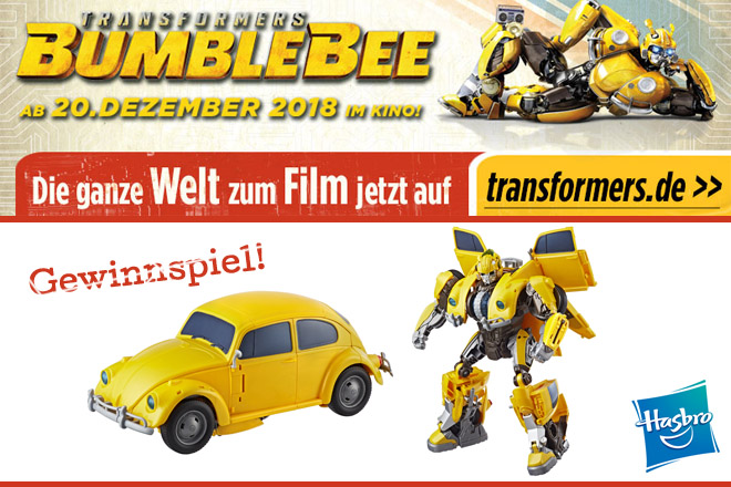 Passend zum Kinostart von "Bumblebee" am 20.12.2018 verlosen wir mit freundlicher Unterstützung von Hasbro 3x den Power Charge Bumblebee.