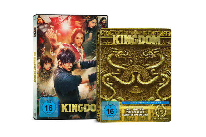 Die Verfilmung der beliebten Mangareihe "Kingdom" ist ab 24.01.2020 als DVD, 2-Disc SteelBook und digital erhältlich.