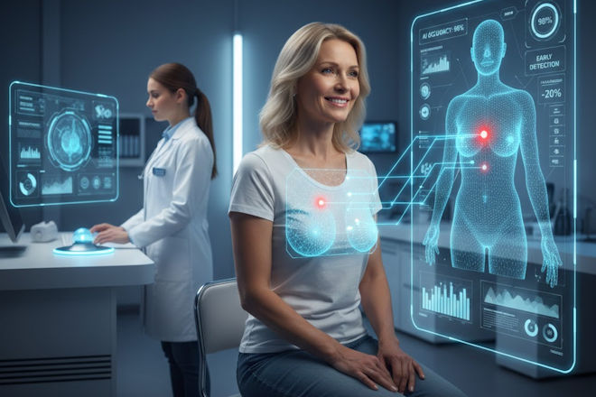 Mammografie 2.0: Künstliche Intelligenz (KI) revolutioniert die Brustkrebsfrüherkennung. (Symbolfoto)