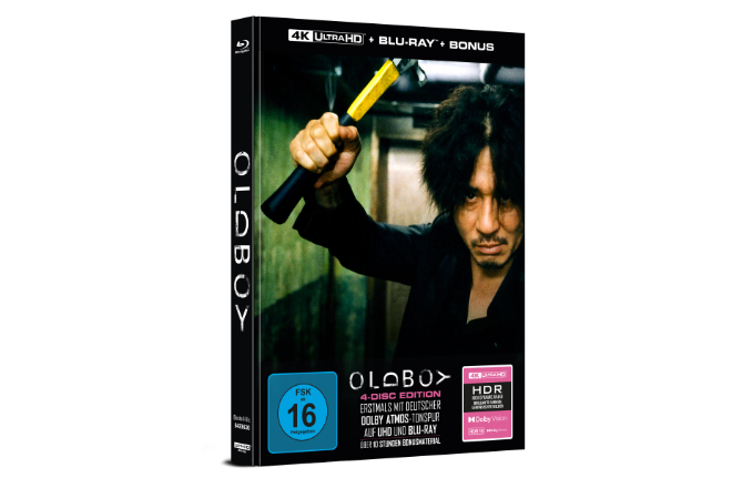 "Oldboy" ist ab 04.07.2024 als 4-Disc Limited Collector´s Edition im Mediabook erhältlich.