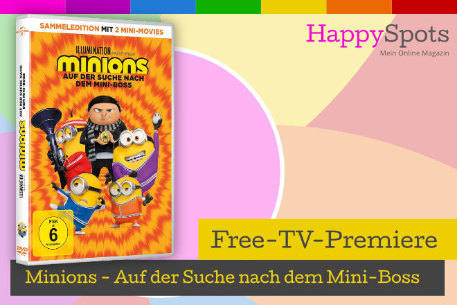 Die Free-TV-Premiere "Minions - Auf der Suche nach dem Mini-Boss" läuft heute, am 26.12.2024, um 20.15 in SAT.1.